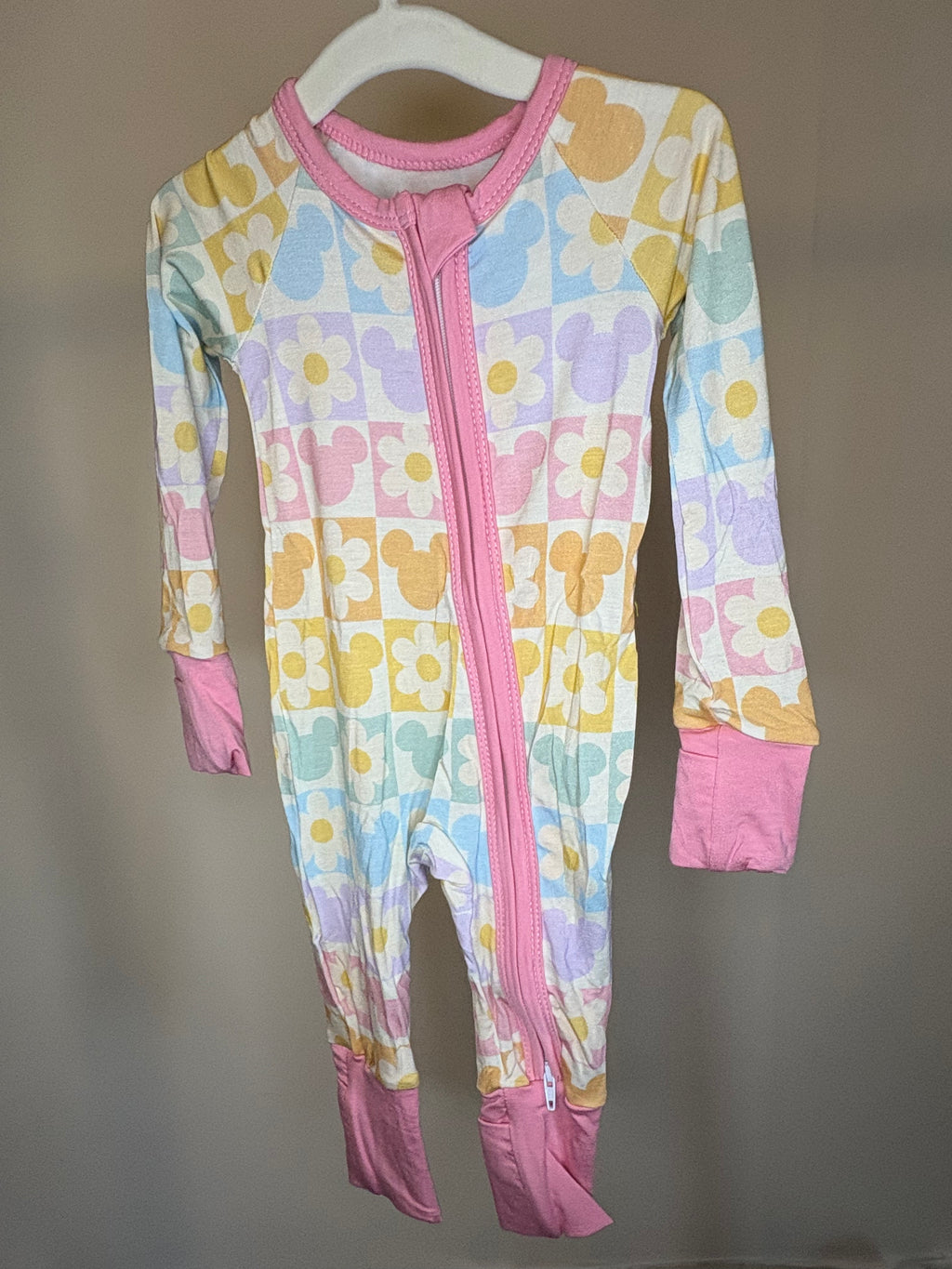 Pastel Disney Flowers Sleeper 0-3 Month