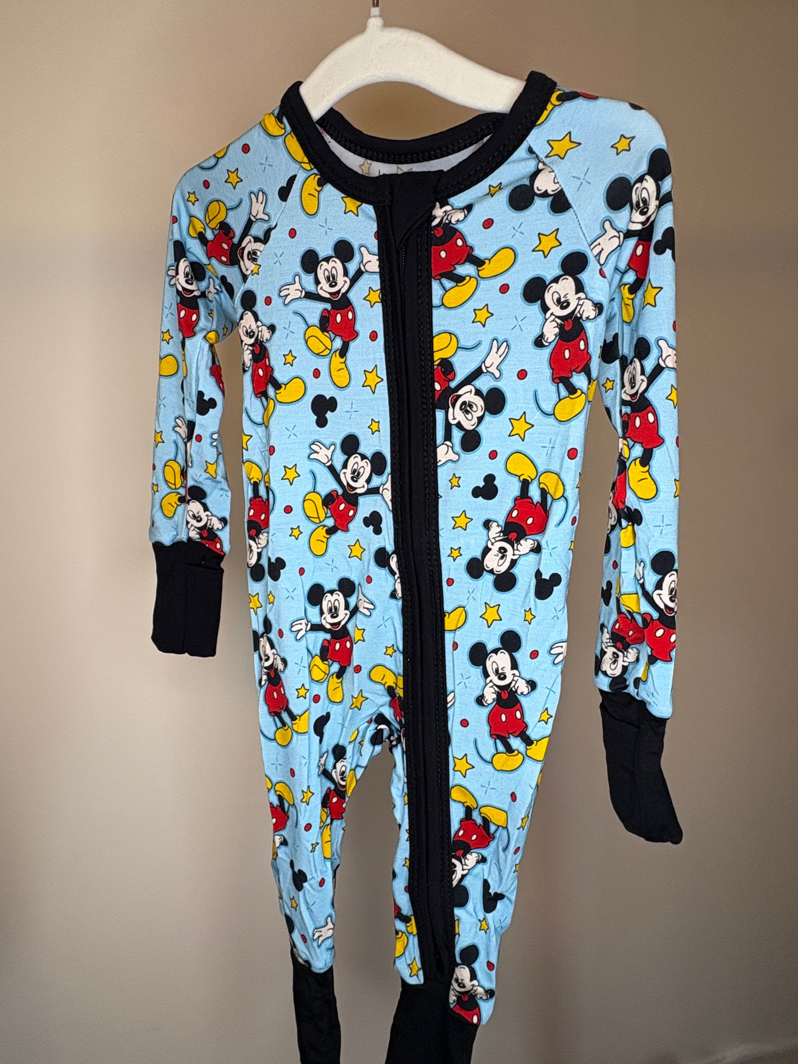 Baby Blue Mickey Sleeper 0-3 Months