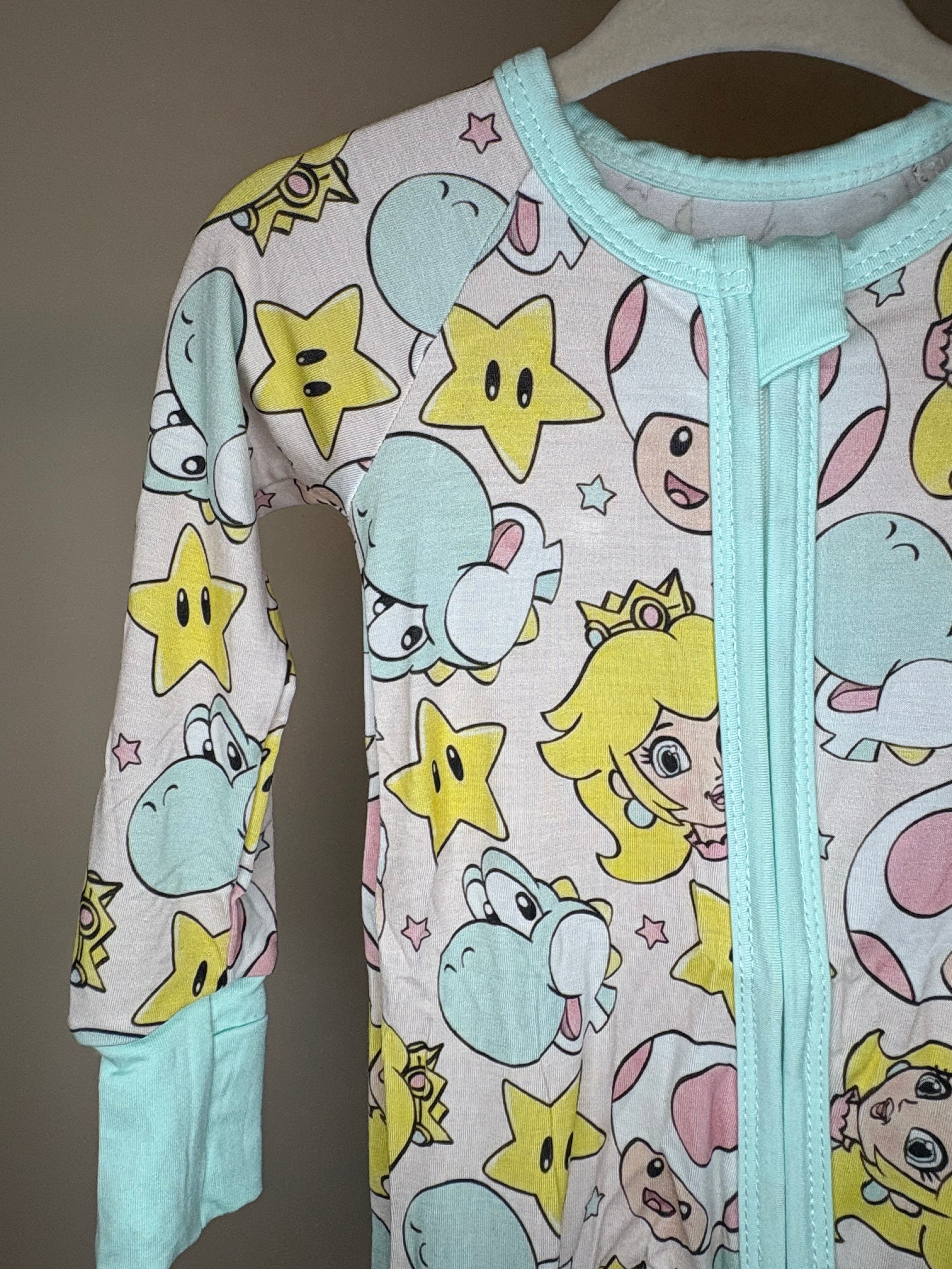 Princess Peach Mario Sleeper 0-3 Months