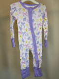 Purple Bows Sleeper 3-6 Months