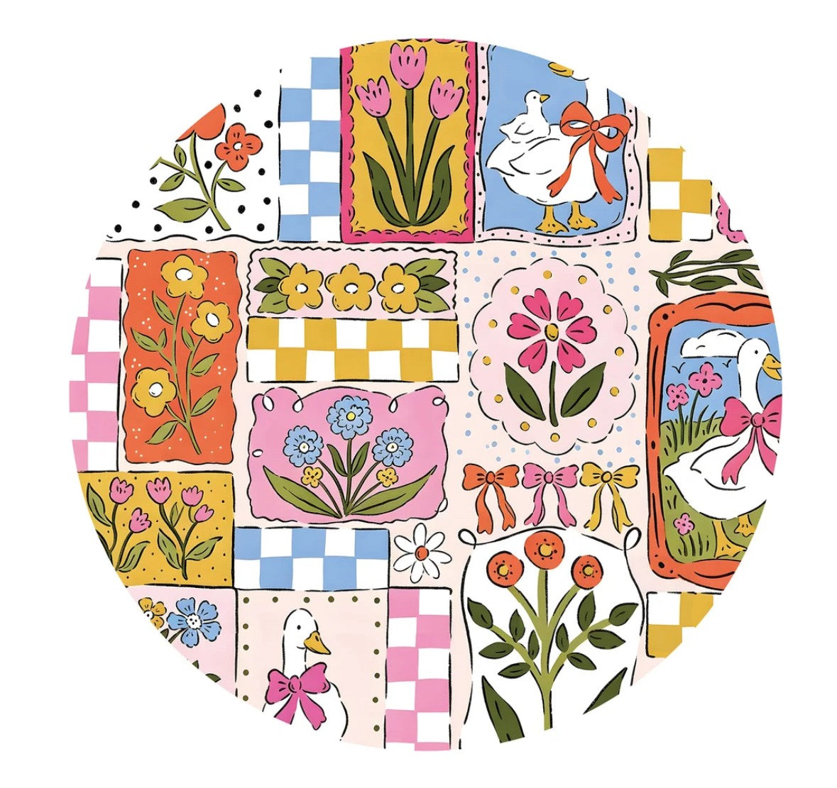 Patchwork Goose Bib